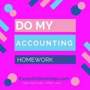 Do my online accounting homework