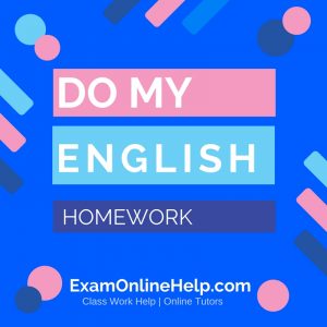 Do my english homework online