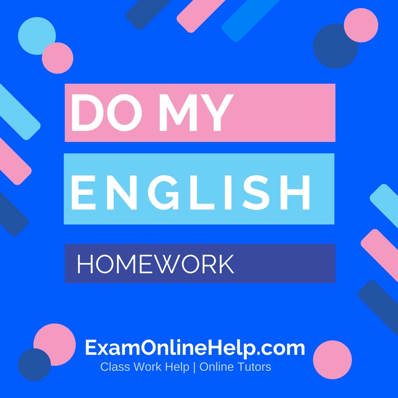 Help With My English Homework