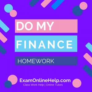 Do my finance assignment