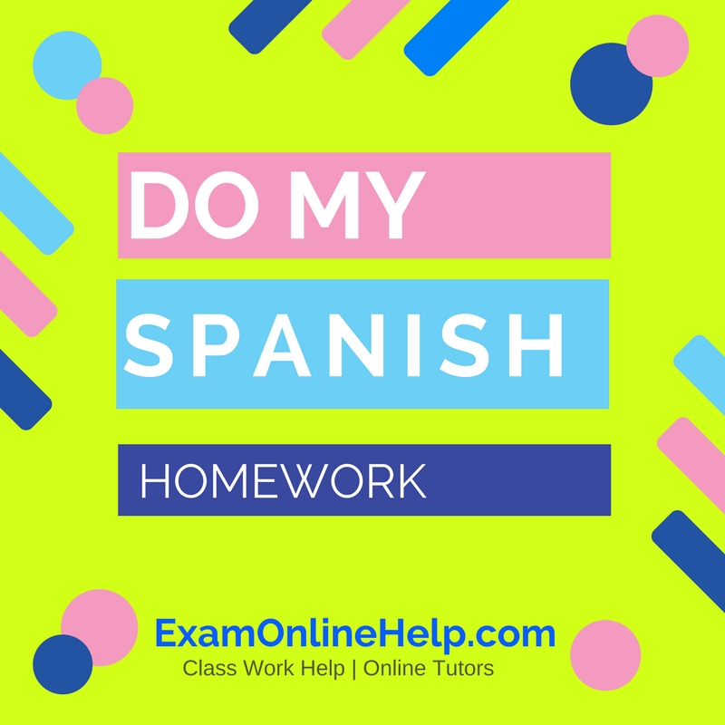 Do homework in spanish