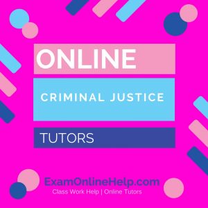 Do my criminal justice homework